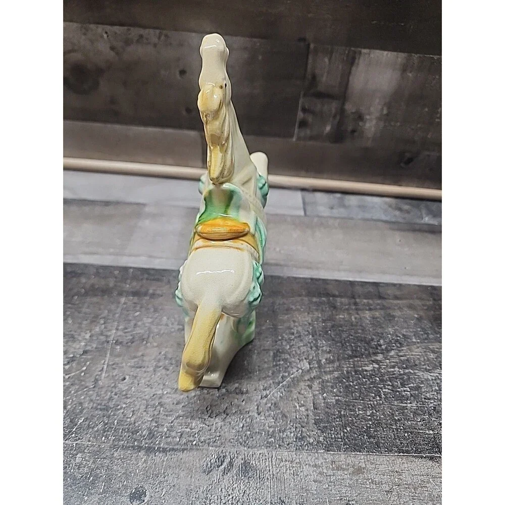 Vintage Chinese Tang STYLE Sancai Tri Glaze Ceramic Horse Statue